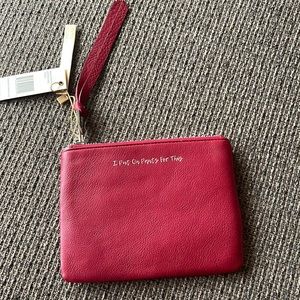 NWT Aimee Kestenberg Red Zipper Pouch
